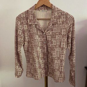 Paloma Wool Nas Paisley Print Shirt in brown